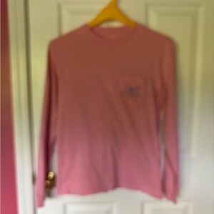 Vineyard&Vines ladies Pink Long Sleeve pocket tee! SZ Xs excellent condition!
